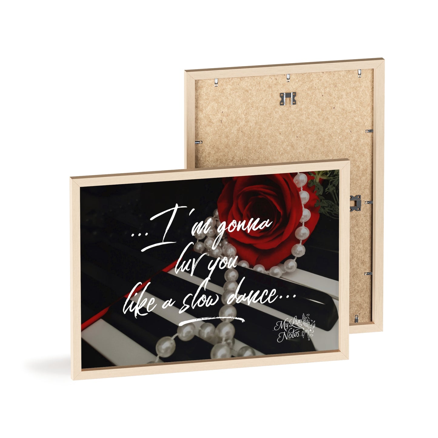 "I'm Gonna Luv You..." Valentine's Day Saying Poster in Walnut/White/Black Wooden Frame