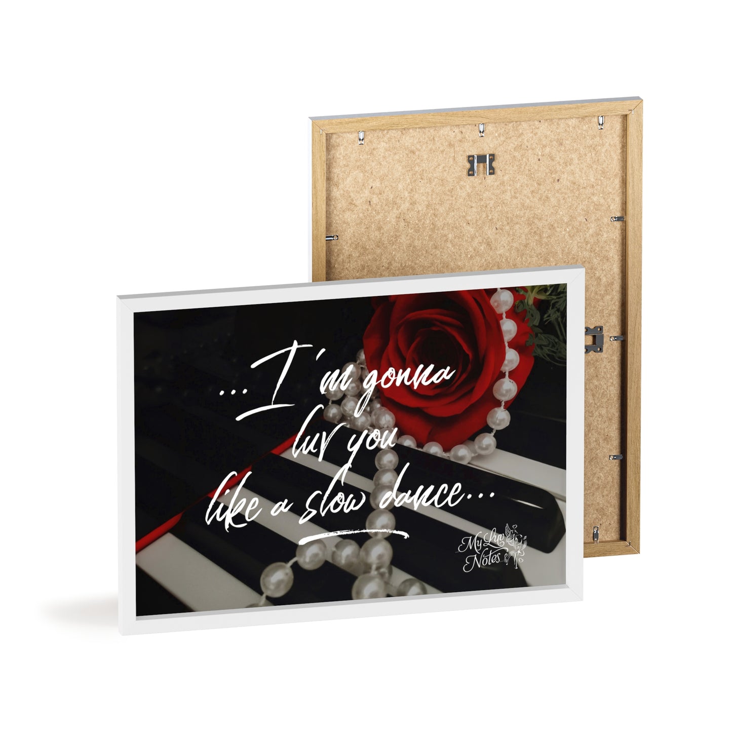 "I'm Gonna Luv You..." Valentine's Day Saying Poster in Walnut/White/Black Wooden Frame