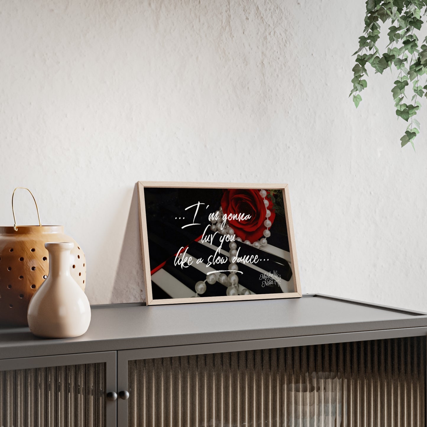 "I'm Gonna Luv You..." Valentine's Day Saying Poster in Walnut/White/Black Wooden Frame