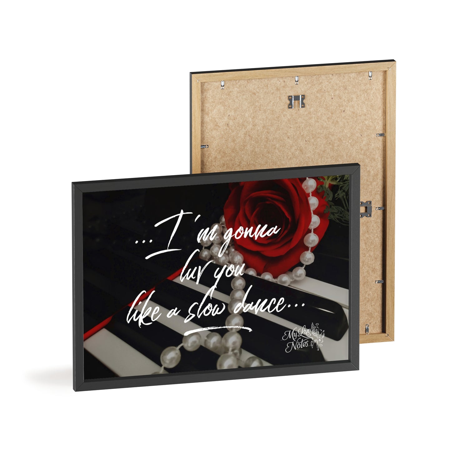 "I'm Gonna Luv You..." Valentine's Day Saying Poster in Walnut/White/Black Wooden Frame