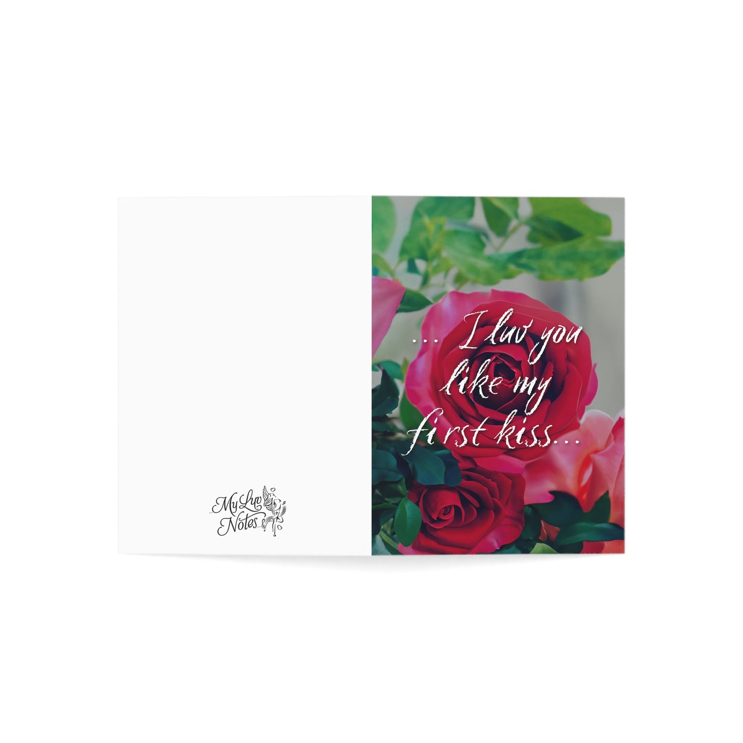 "I Luv You Like My First Kiss" Valentine's Day Saying Greeting Card (1, 10, 30, and 50pcs)
