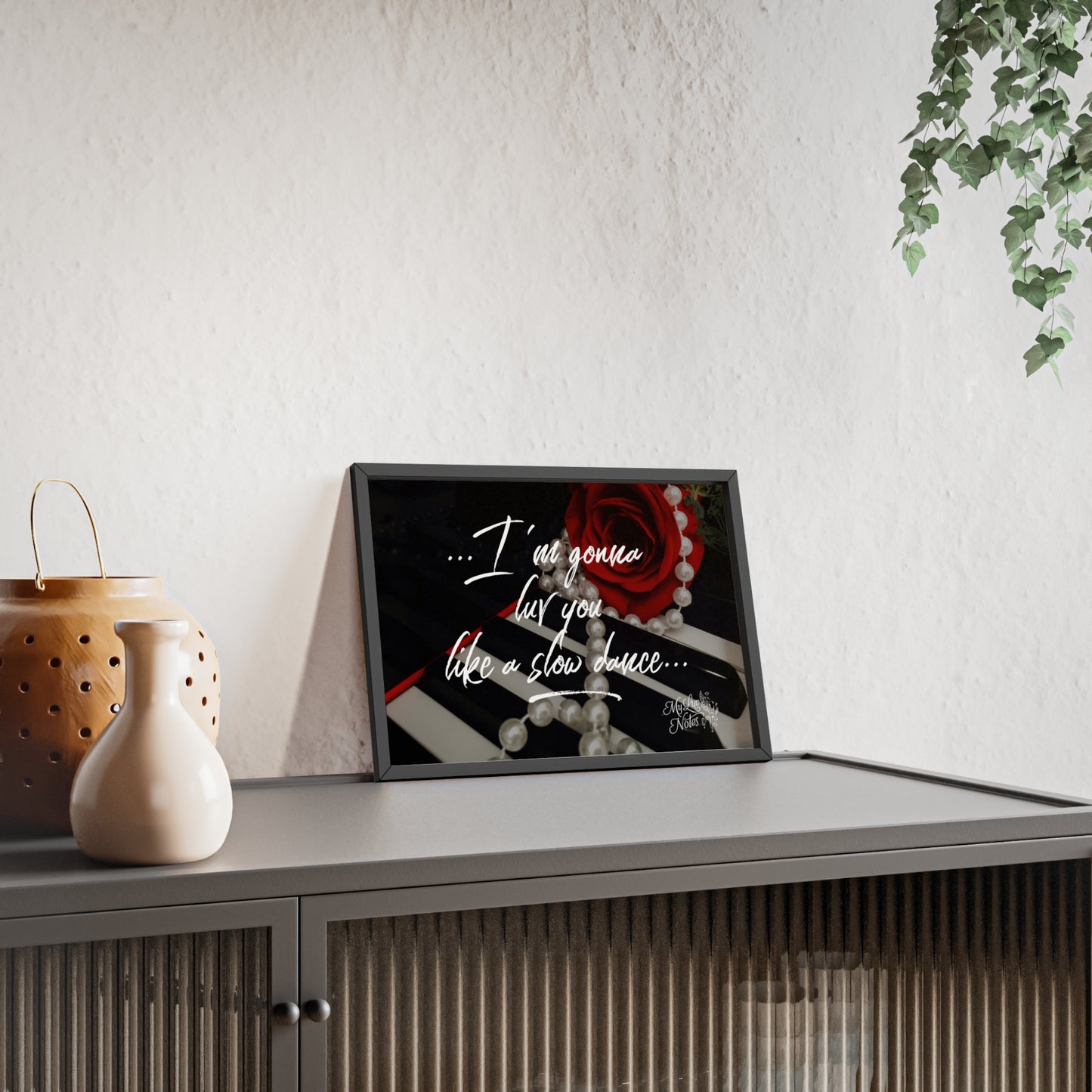 "I'm Gonna Luv You..." Valentine's Day Saying Poster in Walnut/White/Black Wooden Frame